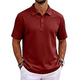 Polo Homme Coton Chemise Manches Courtes, Haut Marque Leger Personnalisé Polyester Running Golf Anti Transpirant Slim Fit Oversized Sport Travail Pas Cher Ete Coton Tee Shirt Homme Pas Cher, M