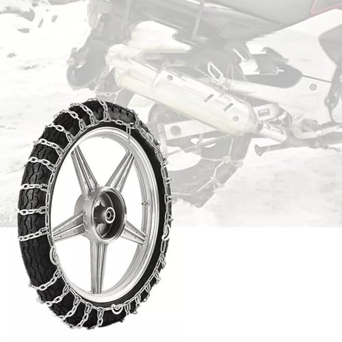 RJSQAQE Catene da neve riutilizzabili, catene per pneumatici da neve portatili, catene per pneumatici di emergenza, catene per pneumatici da neve, catene per pneumatici regolabili, universali per moto