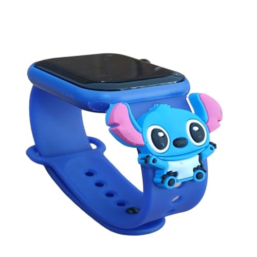 Relógio Infantil Digital Stitch Temático, Divertido e Prático para Crianças-Azul