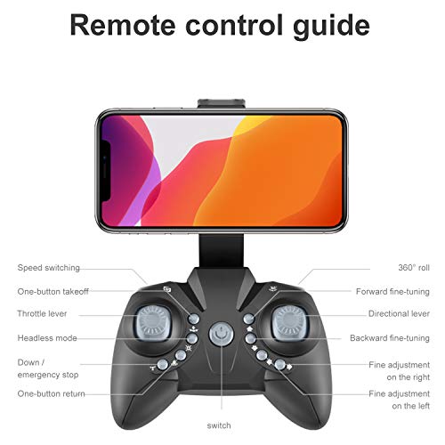 KK8 Mini Drone Quadricóptero RC Câmera 720P HD 15mins Tempo de vôo 360 graus Flip 6-Axis Gyro Altitu