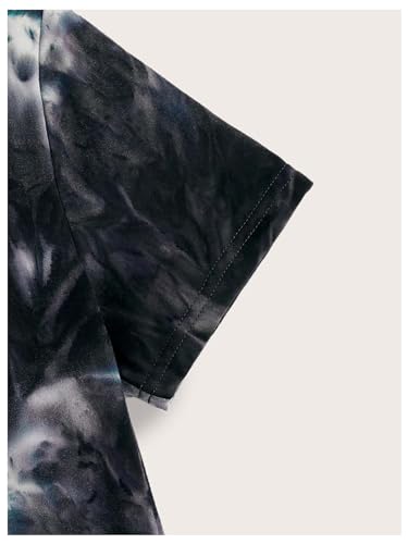 Verdusa Boy's Tie Dye Short Sleeve Casual T-Shirt Top Round Neck Summer Tee Tops4