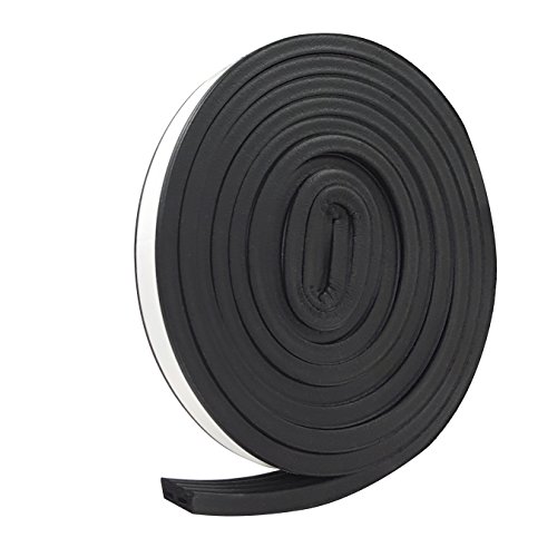 Frost King V27BK EPDM Rubber Self-Stick Weatherseal Tape, 9/16' W, 5/16' T, 10 ft L, Black
