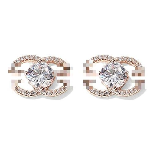 CZ Stud Earring For Women(rose gold)
