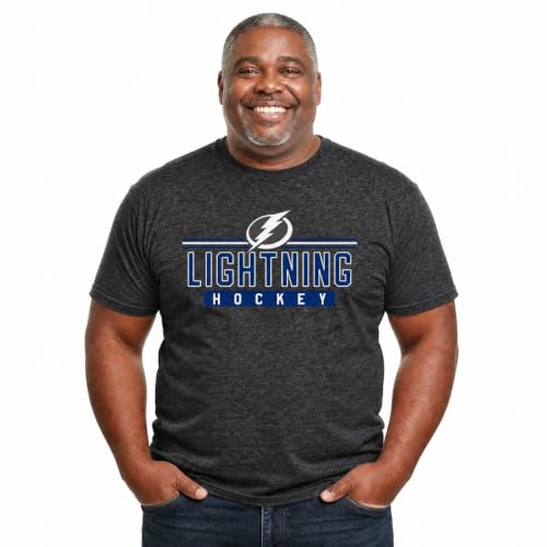 Tampa Bay Lightning NHL True Fan Heather Charcoal T-Shirt Men Women