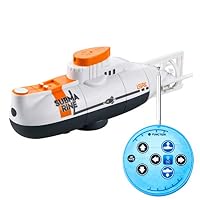 Syrisora ​​RC Mini-U-Boot, 6 Kanäle, Fernbedienung, Unterwasserschiff, RC-U-Boot-Modell, Kinder, Lernspielzeug, Kinder (Weiß)