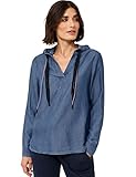 Cecil Damen B343489 Jeansbluse, Dark Blue Washed, L