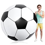 Lewtemi Big Inflatable Giant Soccer Ball Large Inflatable Beach Sport Ball Pool Party Decoration Toys Oversized Jumbo Beach Toy for Pool Water Sports Games(5.9 ft)