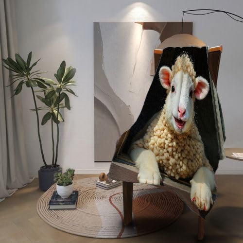 Manta Polar 220 x 240 Oveja Blanca Adulto, Mantas para Cama 105 de Franela Cálida y Cómoda para Niños y Adultos, Mantitas para Sofá Reversible para Cubre Sofa Colchas, Fácil de cuidar