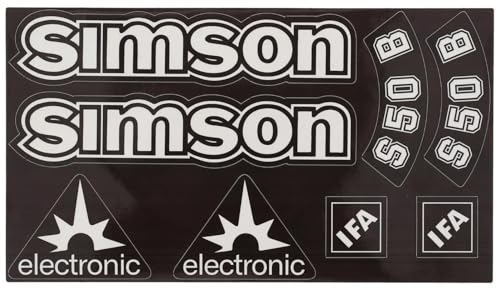 Transparente Simson S50B Aufkleber IFA Electronic Tank Seitendeckel Hell Premium