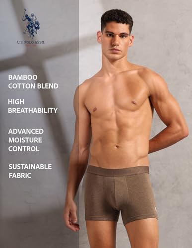 Image of U.S. Polo ASSN. Men's PT006 Bamboo Comfort Trunks for All-Day Freshness - Pack of 1