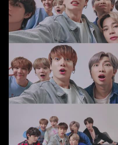 BTS: BTS Composition Book | Kpop BTS Notebook | BTS Notebook | BTS Jin, Suga, J-Hope, RM, Jimin, V and Jungkook | College Ruled 100 Pages 7.5 x 9.25 inches | BTS Notebook Gift for Girl, Kid and Army