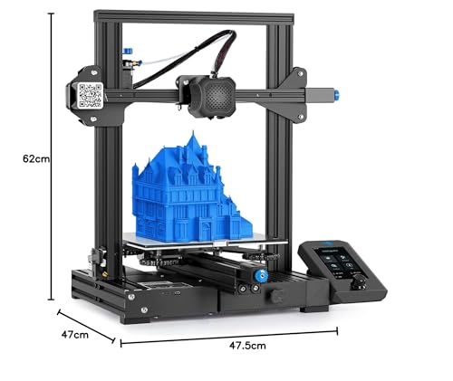 Creality Impresora 3D Ender 3 V2 Reanudar función de Impresión con Pantalla LCD de Placa Base Silenciosa Impresora 3D FDM 95% Preinstalación Tamaño de Impresión 220x220x250 mm