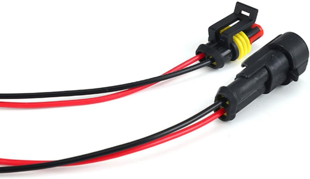 GLEAVI Electrical for Car with Waterproof 5pcs Connector Plug Wire Harness, Copper Wire Harness Connectors and Dustproof and Sturdy Pigtail Terminal Sockets Motorcycle Vehicle