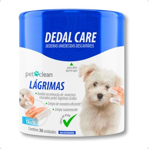 Dedeiras Umedecidas Dedal Care Lágrimas Ácidas Descartáveis Pet C...