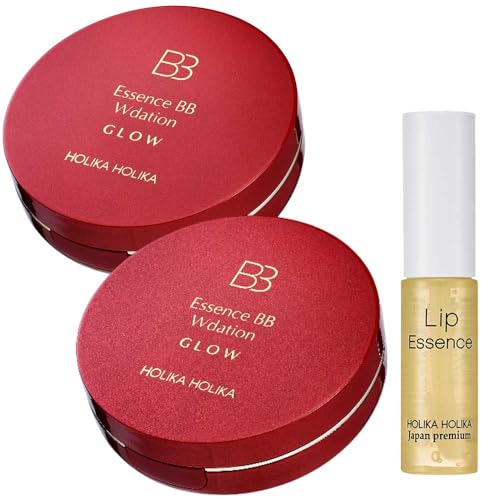 �z���J�z���J �G�b�Z���XBB W�f�[�V���� �O���E 18g��2�Z�b�g+���b�v�G�b�Z���X1�{ SPF50+ PA+++ HOLIKA Wdation GLOW �t�@���f�[�V���� UV�΍� ���Ă��~�� BB�N���[�� �؍��R�X��