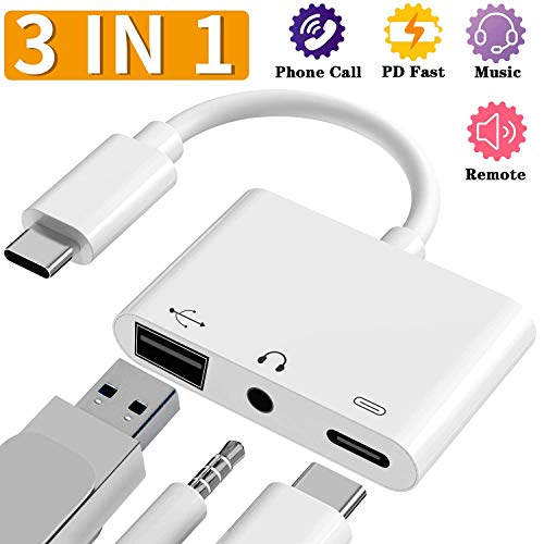 Motyy Usb C Female Otg Audio 3 in 1 Type-C To 3.5Mm Audio Usb Otg Card Reader and Pd Charging Port Splitter - Afbeelding 4