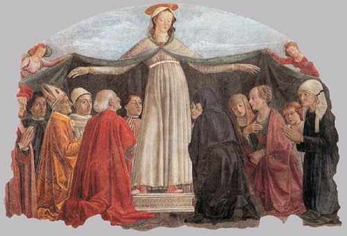 XcBAIHOUD Pinturas Famosas Mural Pintura Cuadros Popular Lady della Misericordia del Ghirlandaio para Regalo 60x90cm