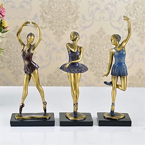 WMDSYGD Retro Ballet Girl Figurine Handmade Resin Ballerina Beauty Sculpture Decoration Souvenir Gift and Craft Ornament Accessories Desktop Statue (Color : Multi-Colored) Cover