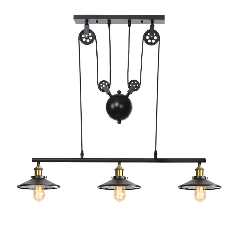 Lustre suspendu avec teinte mate anti-éblouissement pour éclairer l'îlot de cuisine