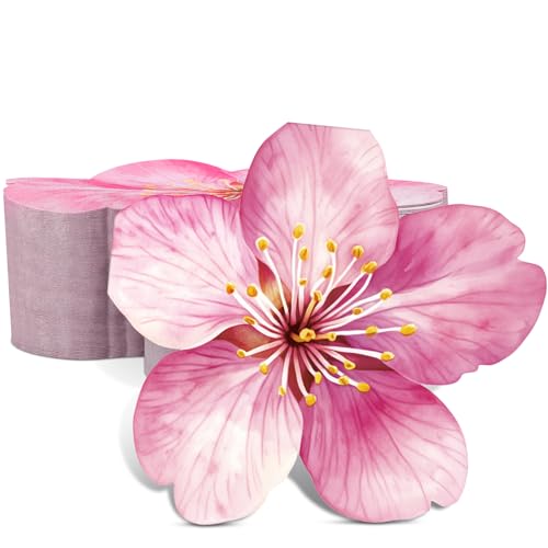 Servilletas de papel de flor de cerezo Gersoniel pack de 100 unidades de diseño floral rosa