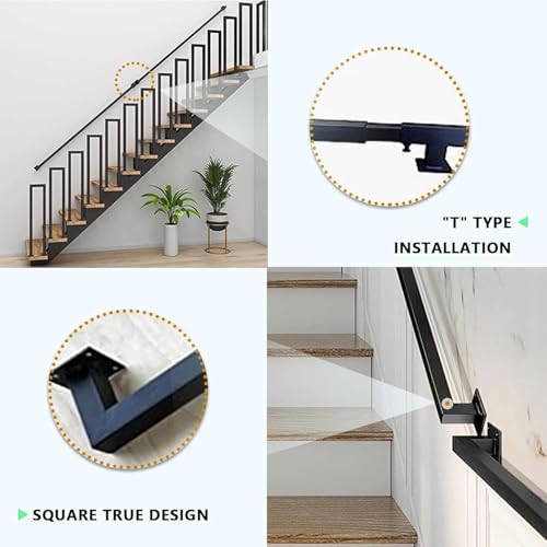 Main courante d'escalier intérieure extérieure et rampe de soutien industriel - 5