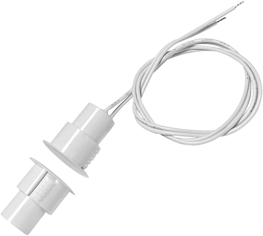 5 Sets Flush Mounted 3/4" Door Magnetic Contacts Alarm Switch Sensor NC Type (White)