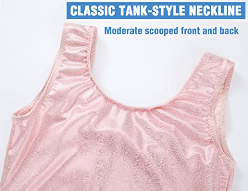 Image of TENVDA Girl's One Piece Swimsuit Sparkle Sleeveless One-Piece Bathing Suits Swimwear for Kids 2-12 Years Old