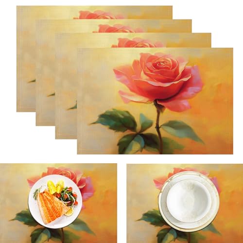 Sets de table lavables fleurs rose pour préserver votre table des taches - 3