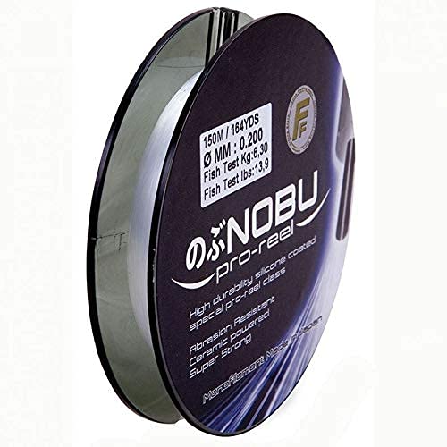 Fishing Ferrari Ligne de Pêche en Silicone Ninja Nobu Pro Reel Hi-Viz Matt White D 0.250 mm 150 m Fil de Pêche Monofilament Invisible Mer Spinning Carnassiers Truite Cover