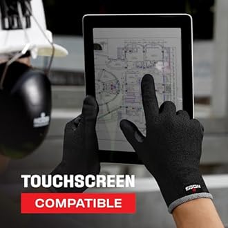 NoCry Professional Cut Resistant Work Gloves for Men and Women with Firm Grip and Waterproof Palms — Touchscreen Tips & Reinforced Thumb — Ideal for Cutting, Slicing and Dicing