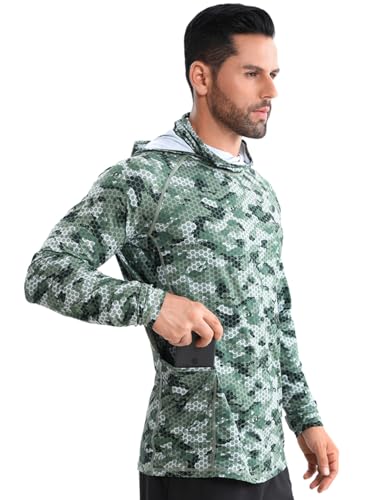 Lakaka UPF 50+ Fishing Hoodie with Mask for Men Women Long Sleeve Lightweight Rash Guard Hunting Hiking Shirt4