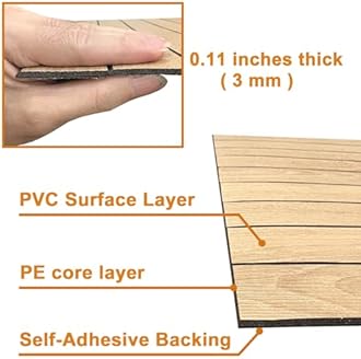 Yutianli PVC Slat Wall Panel Peel and Stick 236"x 15.7" Faux Wood Slat Panel Artificial Smoked Wood Grain Self-Adhesive Soundproof 3D Wall Panel for Walls and Ceilings