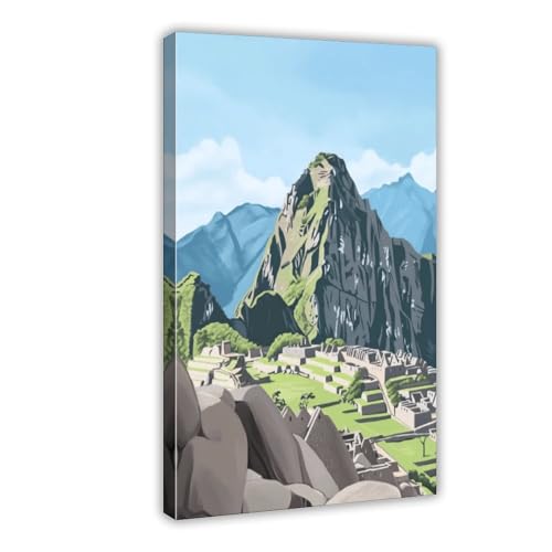 Poster Machu Picchu sur toile pour habiller un mur vide de chambre