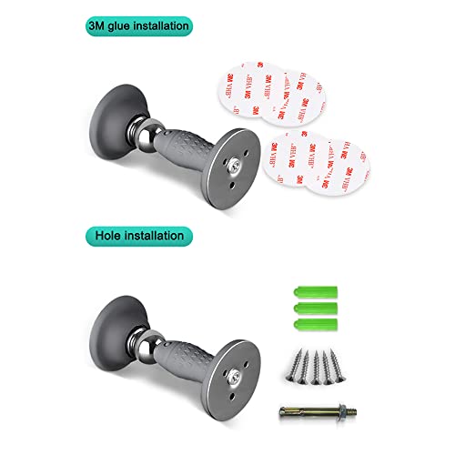 Tope de puerta de silicona magnético para pared con base autoadhesiva lavable 5