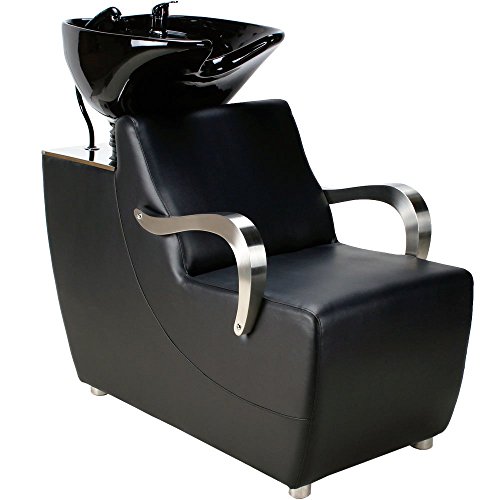 Medeo Friseurwaschsessel Schwarz Keramik