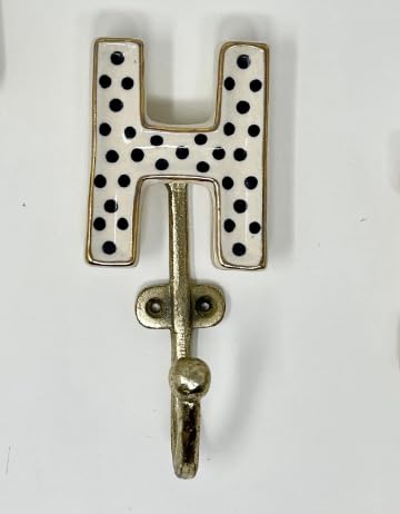 Knobs By Blossom Alphabet Ceramic Hooks (H)