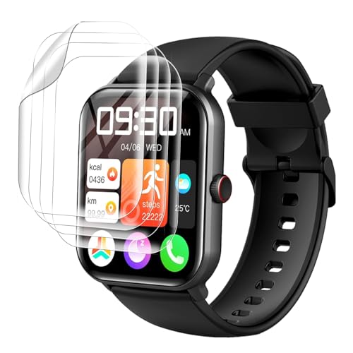 �y4���Z�b�g�z HOIBAI KW105-G01 �X�}�[�g�E�H�b�` 1.83�C���` �p �t�B���� �yNOUKAJU�z �ی�t�B���� TPU���f�� ���h�~ �����ߗ� �w��h�~ �����ȒP �ɔ� �������� �t�B���� Smart Watch 1.83�C���` �ی�t