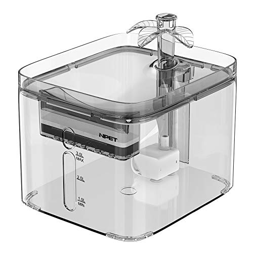 NPET Cat Water Fountain, 3L Automatic Pet Drinking Fountain Dog Water Dispenser