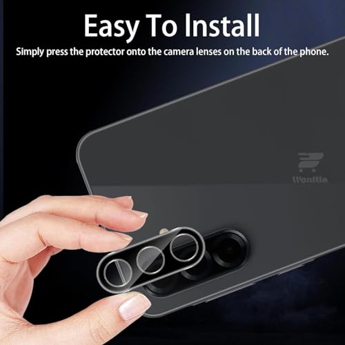 Image of WonRia Pack 1- Back Camera Lens Protector for Samsung A37 | Samsung A57 5G Camera Glass Protector Guard [3D Premium] - Black