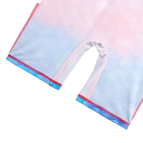 Image of TFJH E Short Sleeve Girls Swimsuits UV 50+ One Pieces Zipper 2-14Y | From beach vacations and pool parties to cruises and water parks, this colorful floral swimsuit is her summer favorite