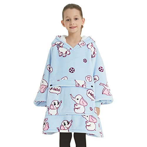 KFUBUO Wearable Blanket Hoodie for Kids