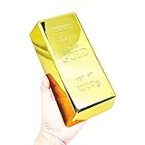 SABLUE Replica Gold Bar Fake Brick Bullion Plastic Business Card Case Holders Box Storage Novelty Gi