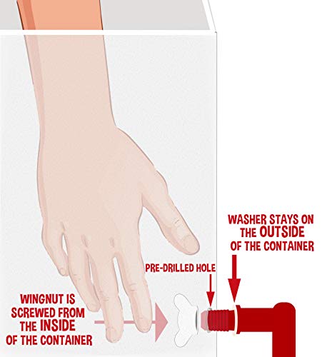 Rentacoop 5 Gallon/ 4 Automatic-Fill Water Cup Chicken Waterer (Corner Placement) #TOP4