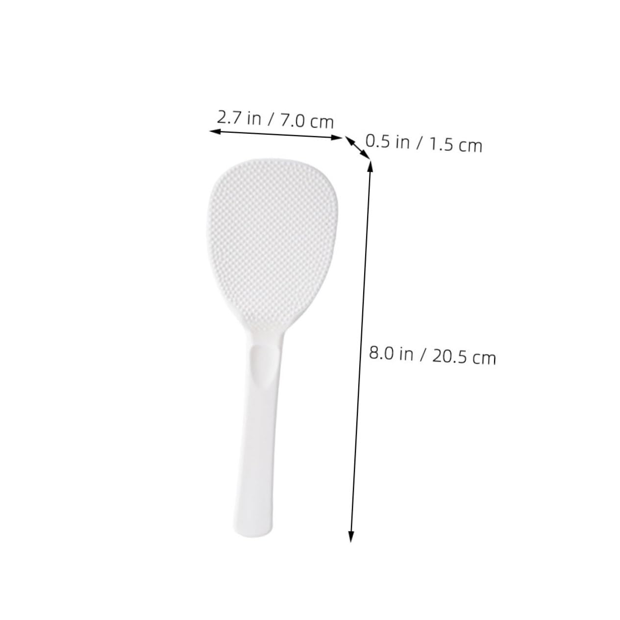BRIGHTFUFU Rice Spoon Kitchen Rice Spatula Rice Paddle Wear-resistant Rice Spatula Rice Scooper Compact Rice Spatula Non-stick Spoons Household Rice Spatula Kitchen Accessories Pp White