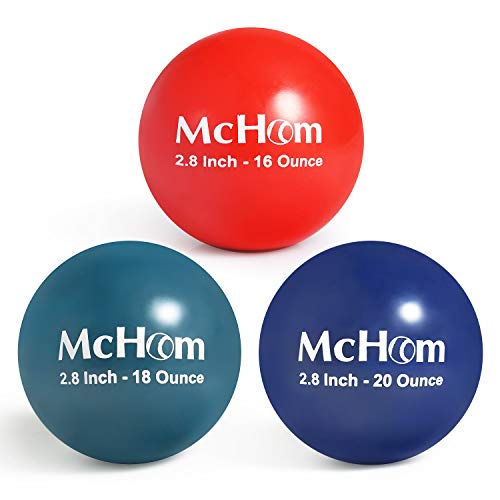 McHom 2.8in Weighted Baseball/Softball Training Balls for Hitting, Batting or Pitching Practice |