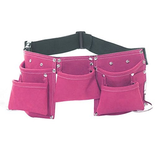 OUYAWEI Home Kids Children Leather Toolkit Tool Pouch Pockets with Adjustable Belt