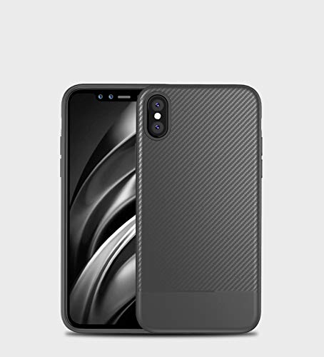 ZHENGNING Protective Case Lewei Carbon Fiber Texture TPU Case For iPhone XS Max (Black) Smartphone Slim Cover Shell (Color : Grey)