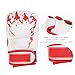 HERCHR Punch Bag Boxing Gloves, PU Leather Sports Half Mitts for Men Women, Martial Arts MMA Sparring Training, Taekwondo, Fighting, Grappling, Kickboxing, Muay Thai Wrist Support(White red)