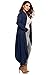 Zeagoo Women's Plus Size Long Sleeve Waterfall Asymmetric Drape Open Front Long Maxi Cardigan Sweater, Navy Blue, XXX-Large