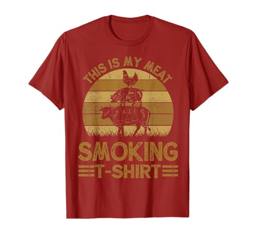 Funny This is My Meat Smoking T-Shirt BBQ Dad Barbeque Gift T-Shirt